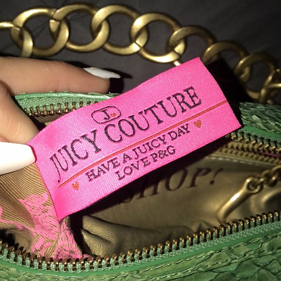 JUICY COUTURE green purse with short gold chain - Picture 5 of 6